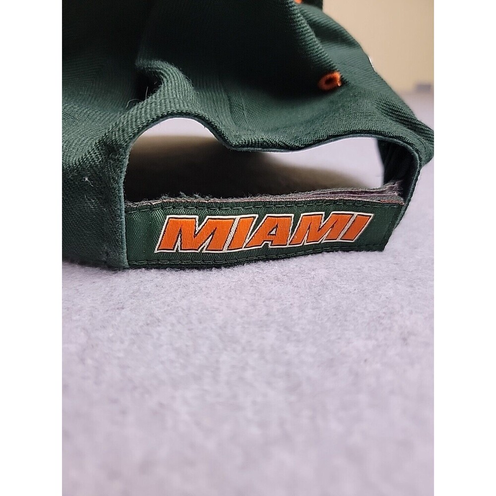 Miami Hurricanes Hat‎ Tip Of Worls Strapback Green Wool Blend Embroidered ACC * - Picture 5 of 11